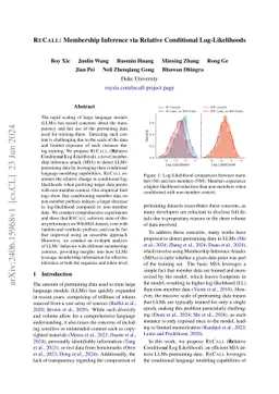 ReCaLL: Membership Inference via Relative Conditional Log-Likelihoods