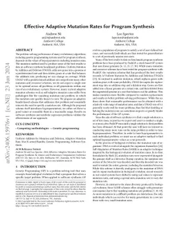 Effective Adaptive Mutation Rates for Program Synthesis