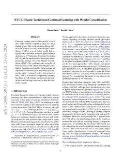 EVCL: Elastic Variational Continual Learning with Weight Consolidation