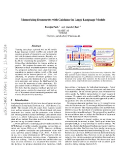 Memorizing Documents with Guidance in Large Language Models