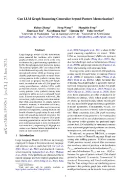 Can LLM Graph Reasoning Generalize beyond Pattern Memorization?