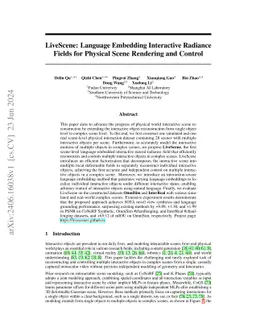 LiveScene: Language Embedding Interactive Radiance Fields for Physical Scene Rendering and Control