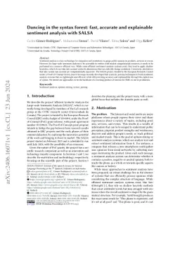 Dancing in the syntax forest: fast, accurate and explainable sentiment
  analysis with SALSA