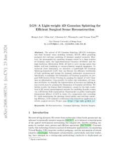 LGS: A Light-weight 4D Gaussian Splatting for Efficient Surgical Scene
  Reconstruction