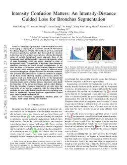 Intensity Confusion Matters: An Intensity-Distance Guided Loss for
  Bronchus Segmentation