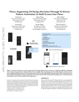 Flowy: Supporting UX Design Decisions Through AI-Driven Pattern
  Annotation in Multi-Screen User Flows