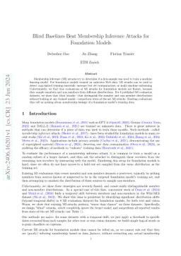 Blind Baselines Beat Membership Inference Attacks for Foundation Models