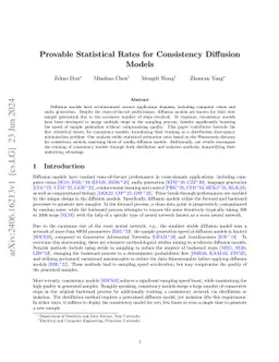 Provable Statistical Rates for Consistency Diffusion Models