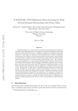 F-FOMAML: GNN-Enhanced Meta-Learning for Peak Period Demand Forecasting
  with Proxy Data