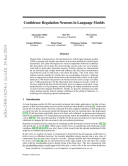 Confidence Regulation Neurons in Language Models