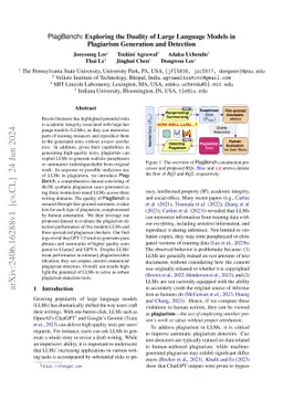 PlagBench: Exploring the Duality of Large Language Models in Plagiarism Generation and Detection