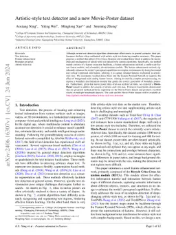 Artistic-style text detector and a new Movie-Poster dataset