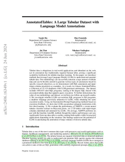 AnnotatedTables: A Large Tabular Dataset with Language Model Annotations