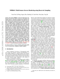 Inverse Rendering using Multi-Bounce Path Tracing and Reservoir Sampling
