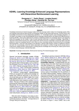 KEHRL: Learning Knowledge-Enhanced Language Representations with
  Hierarchical Reinforcement Learning