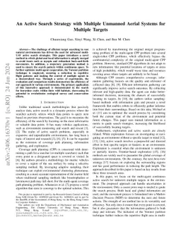 An Active Search Strategy with Multiple Unmanned Aerial Systems for
  Multiple Targets