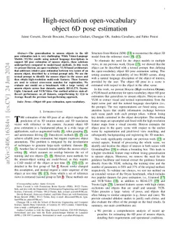 High-resolution open-vocabulary object 6D pose estimation