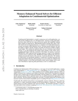 Memory-Enhanced Neural Solvers for Routing Problems