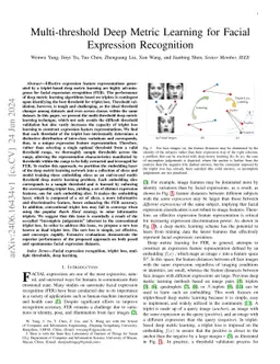 Multi-threshold Deep Metric Learning for Facial Expression Recognition