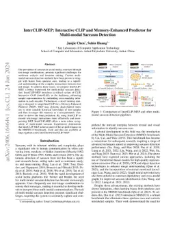 InterCLIP-MEP: Interactive CLIP and Memory-Enhanced Predictor for
  Multi-modal Sarcasm Detection