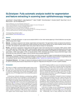 SLOctolyzer: Fully automatic analysis toolkit for segmentation and
  feature extracting in scanning laser ophthalmoscopy images