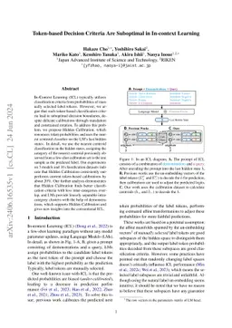 Token-based Decision Criteria Are Suboptimal in In-context Learning