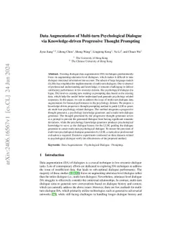 Data Augmentation of Multi-turn Psychological Dialogue via
  Knowledge-driven Progressive Thought Prompting