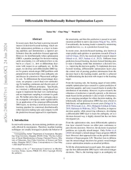 Differentiable Distributionally Robust Optimization Layers