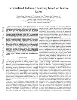 Personalized federated learning based on feature fusion
