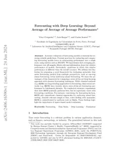 Forecasting with Deep Learning: Beyond Average of Average of Average
  Performance