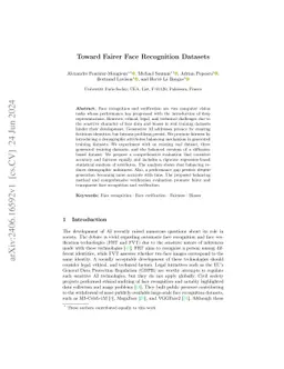 Toward Fairer Face Recognition Datasets