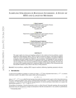 Sampling Strategies in Bayesian Inversion: A Study of RTO and Langevin
  Methods