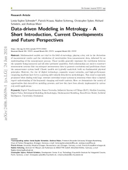 Data-driven Modeling in Metrology -- A Short Introduction, Current
  Developments and Future Perspectives
