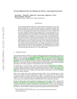 Task Oriented In-Domain Data Augmentation