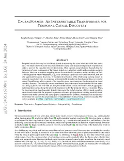 CausalFormer: An Interpretable Transformer for Temporal Causal Discovery