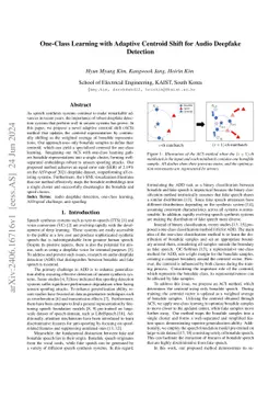 One-Class Learning with Adaptive Centroid Shift for Audio Deepfake
  Detection