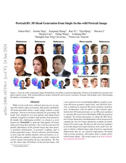 Portrait3D: 3D Head Generation from Single In-the-wild Portrait Image