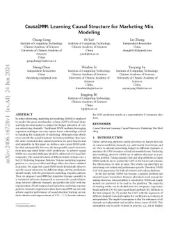 CausalMMM: Learning Causal Structure for Marketing Mix Modeling