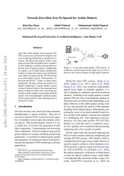 Towards Zero-Shot Text-To-Speech for Arabic Dialects