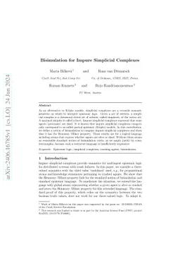 Bisimulation for Impure Simplicial Complexes