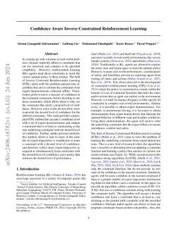 Confidence Aware Inverse Constrained Reinforcement Learning