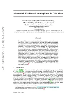 Adam-mini: Use Fewer Learning Rates To Gain More