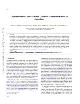 ClotheDreamer: Text-Guided Garment Generation with 3D Gaussians