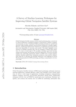 A Survey of Machine Learning Techniques for Improving Global Navigation
  Satellite Systems