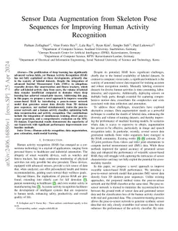 Sensor Data Augmentation from Skeleton Pose Sequences for Improving
  Human Activity Recognition
