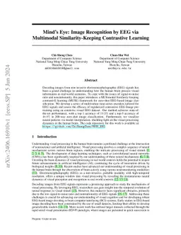 Mind's Eye: Image Recognition by EEG via Multimodal Similarity-Keeping
  Contrastive Learning