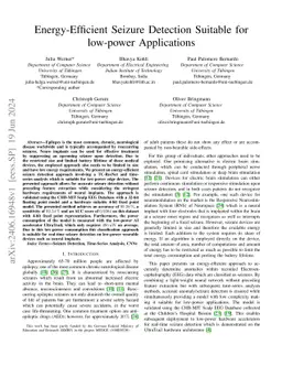 Energy-Efficient Seizure Detection Suitable for low-power Applications
