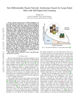 Fair Differentiable Neural Network Architecture Search for Long-Tailed
  Data with Self-Supervised Learning