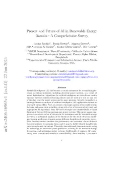 Present and Future of AI in Renewable Energy Domain : A Comprehensive
  Survey