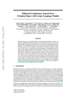 Efficient Evolutionary Search Over Chemical Space with Large Language Models
